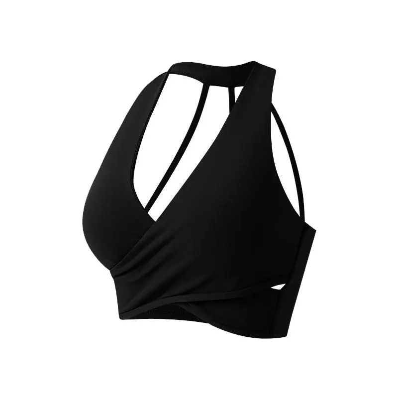Damen Neckholder-Sport-BH mit Schönem Rückendesign, Stoßfest, Anti-Durchhängen, Push-Up, für Yoga, Training und Pilates – Detail 5