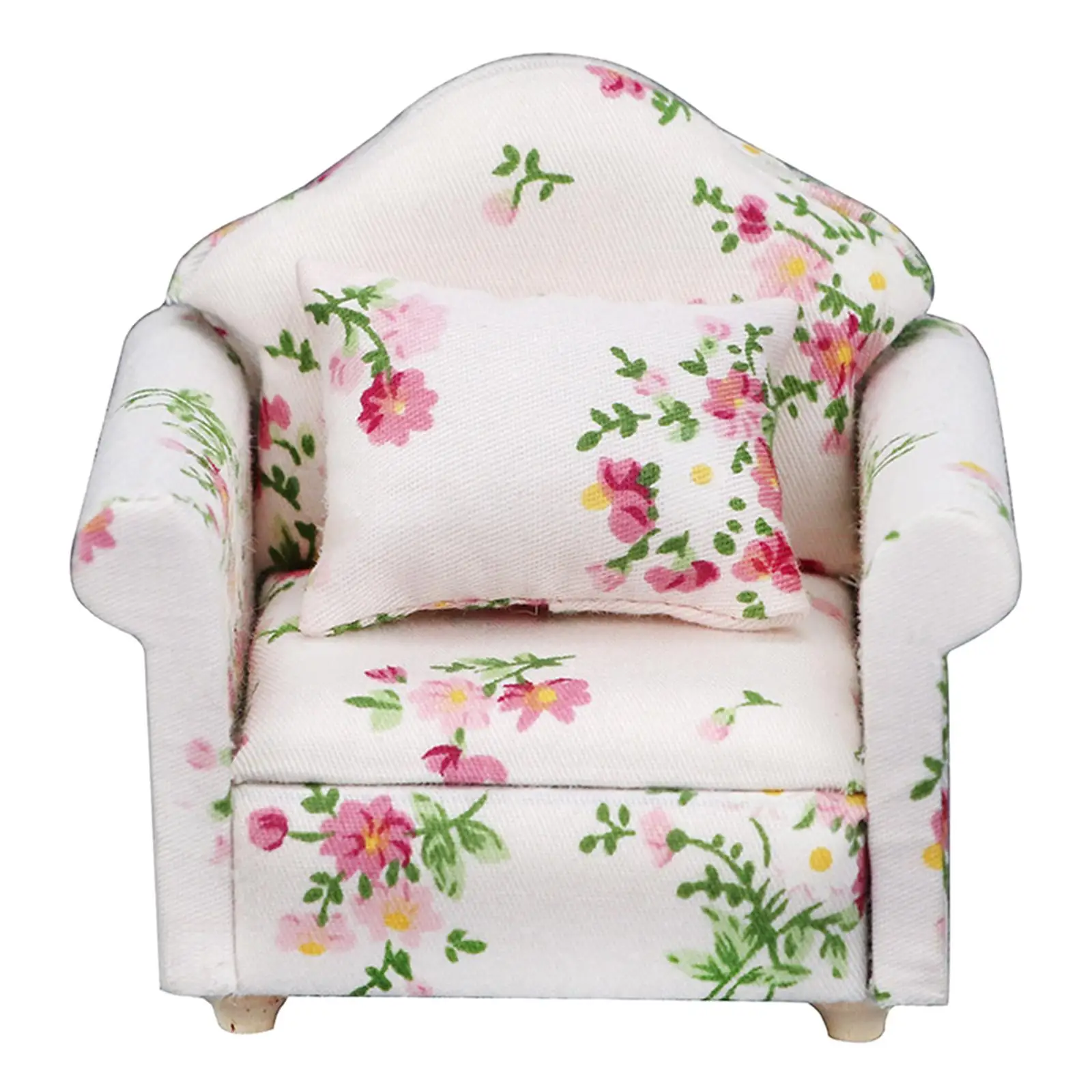 Dollhouse Miniature Sofa Doll House Decoration for Living Room Photo Props