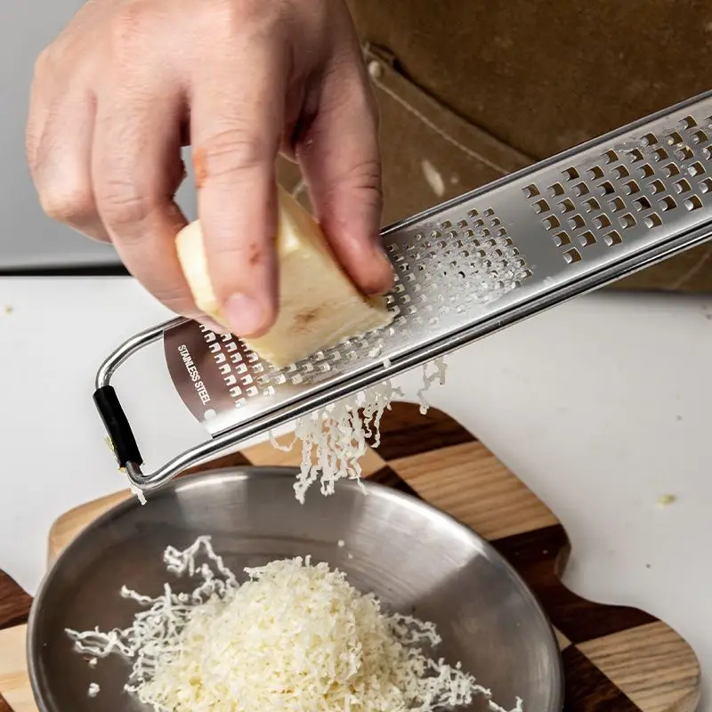 Stainless Steel Lemon Zest Grater, Wear-Resistant Household Kitchen Gadgets, Solid Wood Handle, Cheese Grater Skin Knife, New