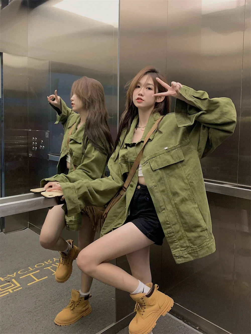 plus Size Vintage een Denim Jaet Women Loose Long Sve Korean Sle Autumn Winter New Faion Casual Versatile Jaet