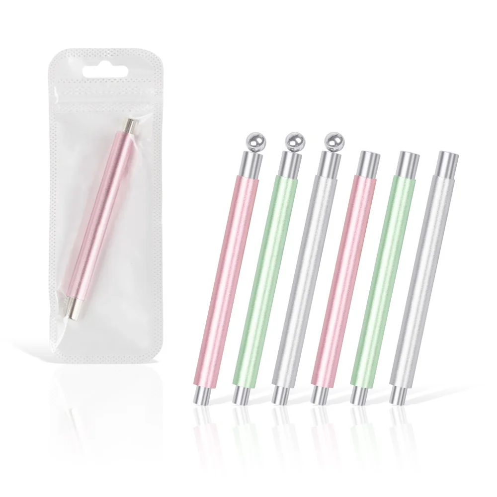 

Double-head Nail Magnetic Stick Cat Eye Magnetic Ball Aluminum Handle Cylindrical UV Gel Painting Magnet Pen Nail Design Tools
