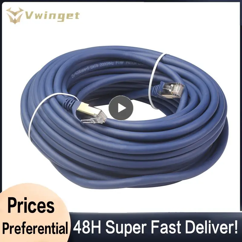 Cat5/Cat8 Ethernet Kabel Rj45 Netwerkkabel Cat 5 Lan Kabel Cat 8 Rj45 Patch Snoer 10M/15M/20M Voor Router Laptop Kabel Ethernet