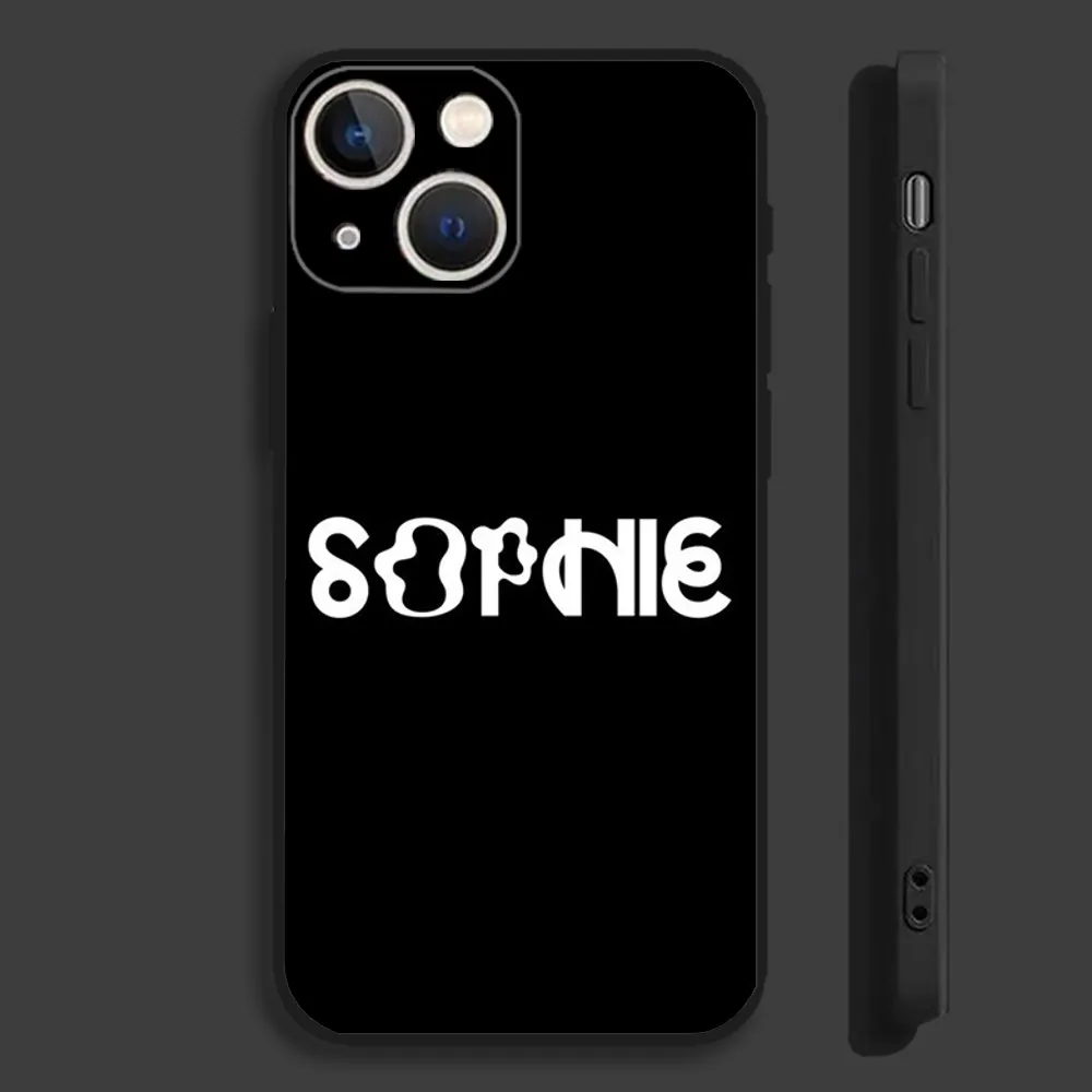 حافظة هاتف Sophie Music Producer لهاتف iPhone 16,15,14,13,12,11,Pro,Max,Plus,Mini,X,XS,XR,8,7,6,S,SE حافظة سوداء ناعمة