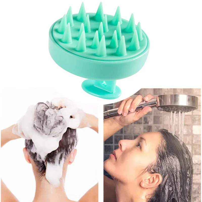 Shampoo Scalp Hair Massage comb Silicone Hair Washing Comb Body Massage Brush Bath Shower Brush Salon Hairdressing Tool Adult