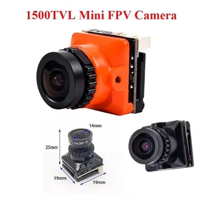 NEW 1/3 CMOS 1500TVL B19 Mini FPV Camera 2.1mm Lens Power 5V-30V PAL / NTSC With OSD Internal Adjustable For RC FPV Racing Drone