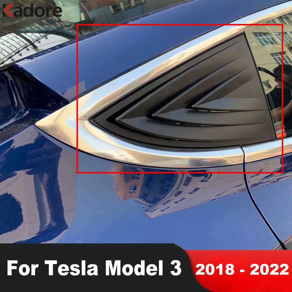 

Для Tesla Model 3 2018 2019 2020 2021 2022 углеродное волокно заднее боковое вентиляционное окно Совок жалюзи крышка затвора отделка автомобильные аксессуары