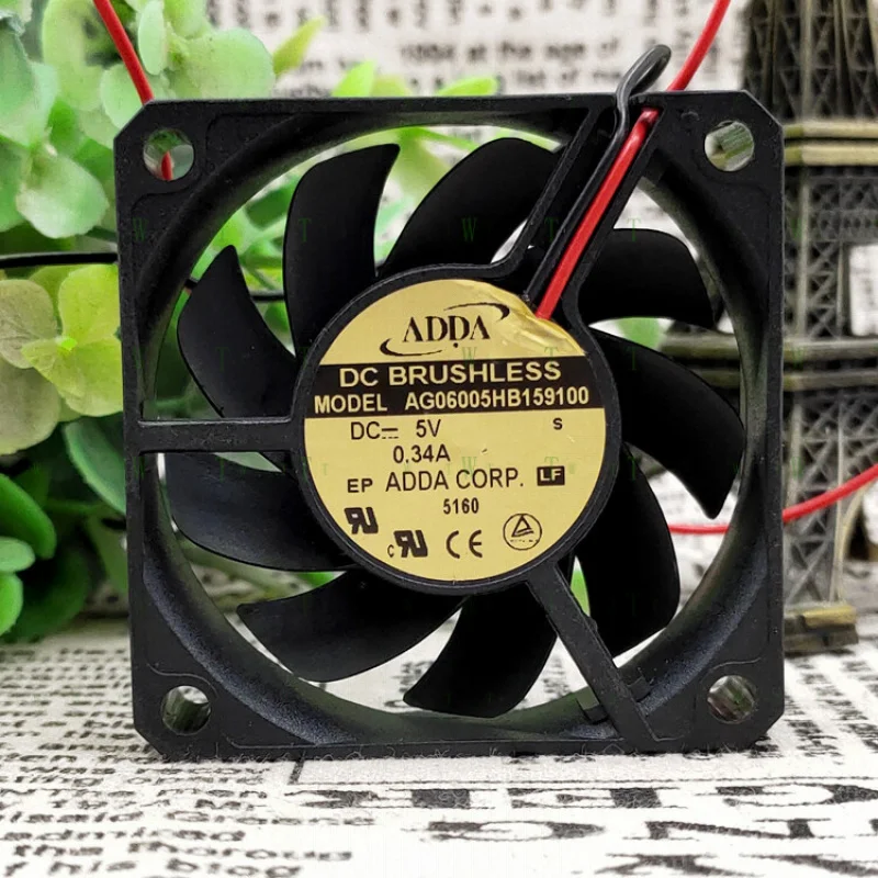 

H 1 pcs ADDA AG06005HB159100 6015 DC5V 0.34A 2-wire 6CM DC cooling fan