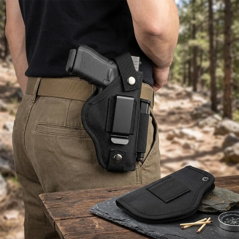 Field Activity Tactical Nylon Waist Bag Invisible Holster Outdoor Wear Resistant Quick Draw Holster AKM-024 Rifle Cartridge Bag