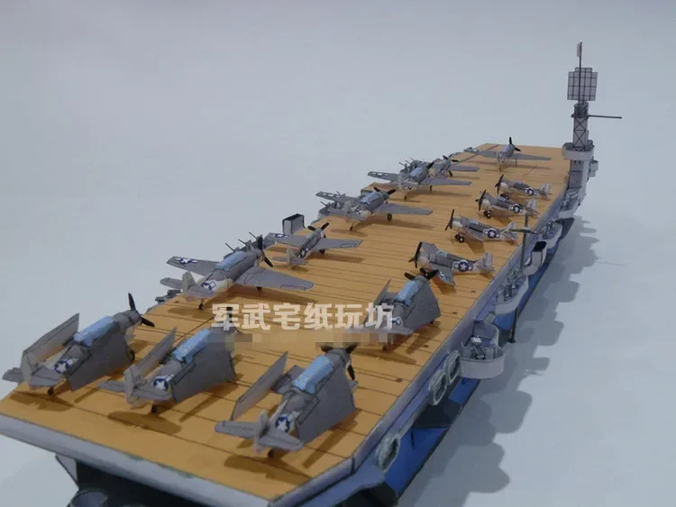 Porte-avions d'escorte de classe Bogue, échelle 1:400, carte USS de la seconde guerre mondiale, Kit de modèle de papier, jouet, puzzle fait à la main