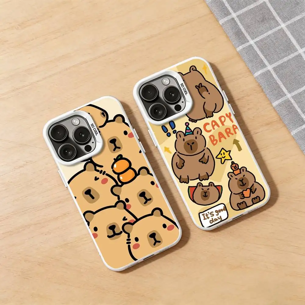 

Capybara Phone Case for iPhone 17 16 Pro Plus 15 14 13 Max Mini 12 11 X XS Air Fashion Bumper