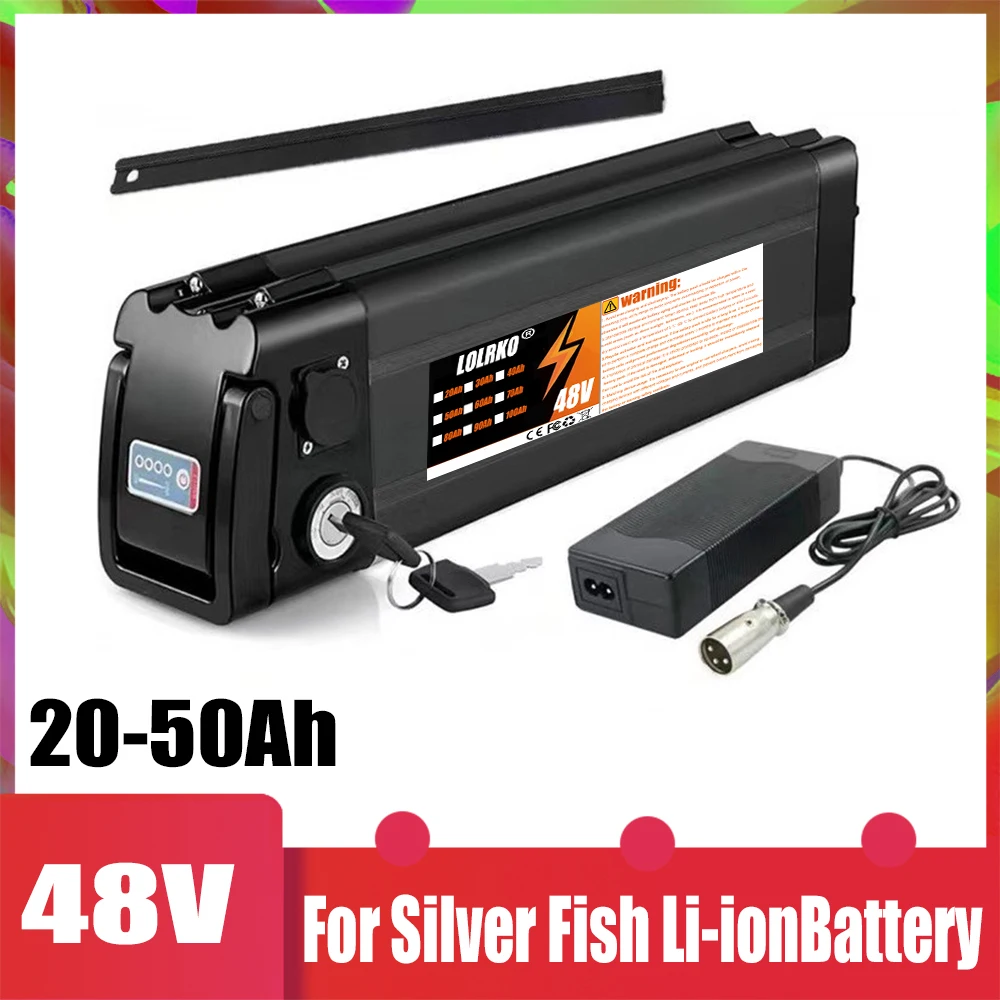 Air freight, 48V 50Ah, multiple capacity options, for Silver Fish 250W-1000W motors, built-in BMS protection