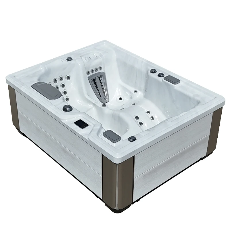 High Quality Outdoor Spa Massage Bathtub Modern Design Luxury Jaccuzi Control Night Atmosphere Light