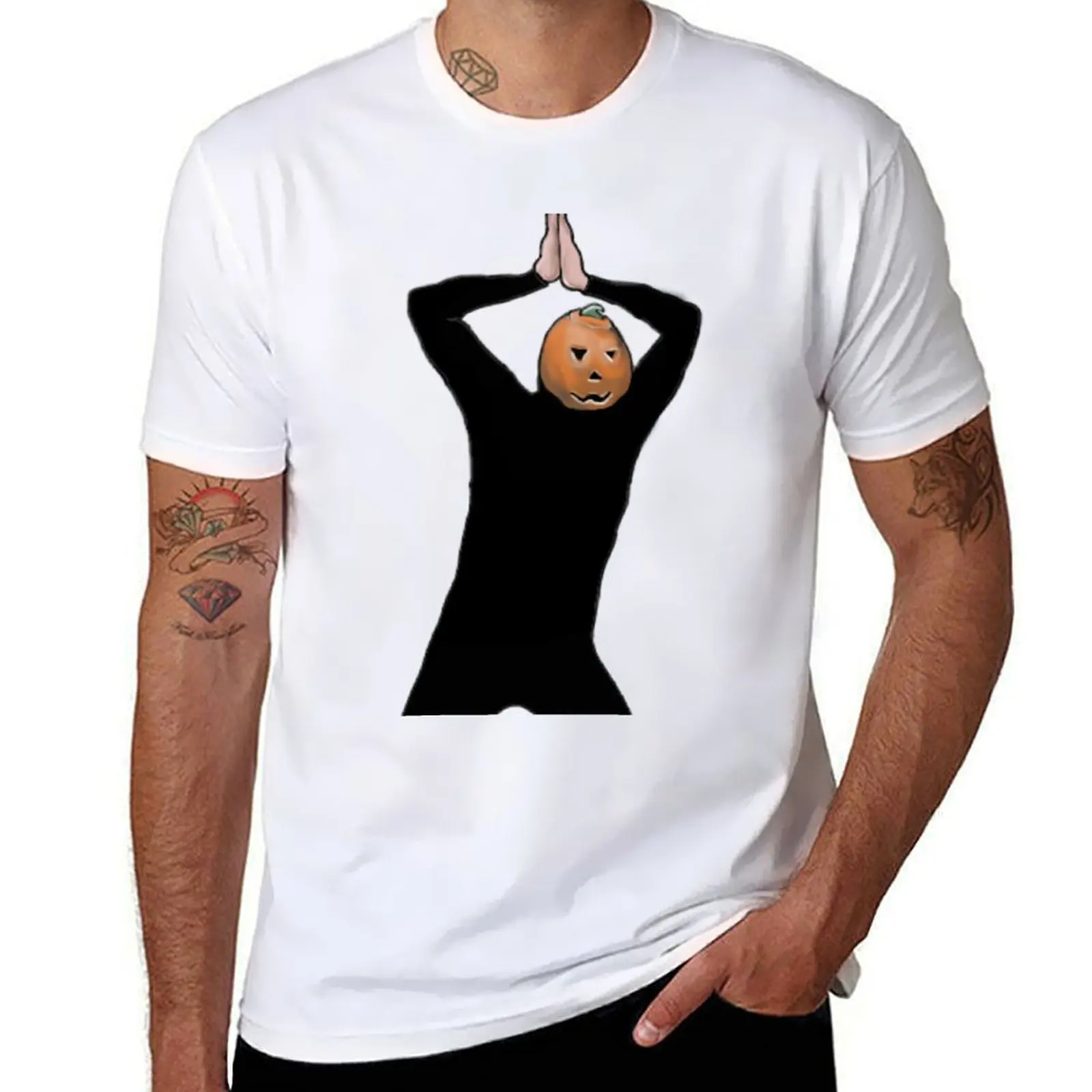 

Dancing Pumpkin Man T-Shirt printed t shirts for man t shirts for man pack cotton T-Shirt