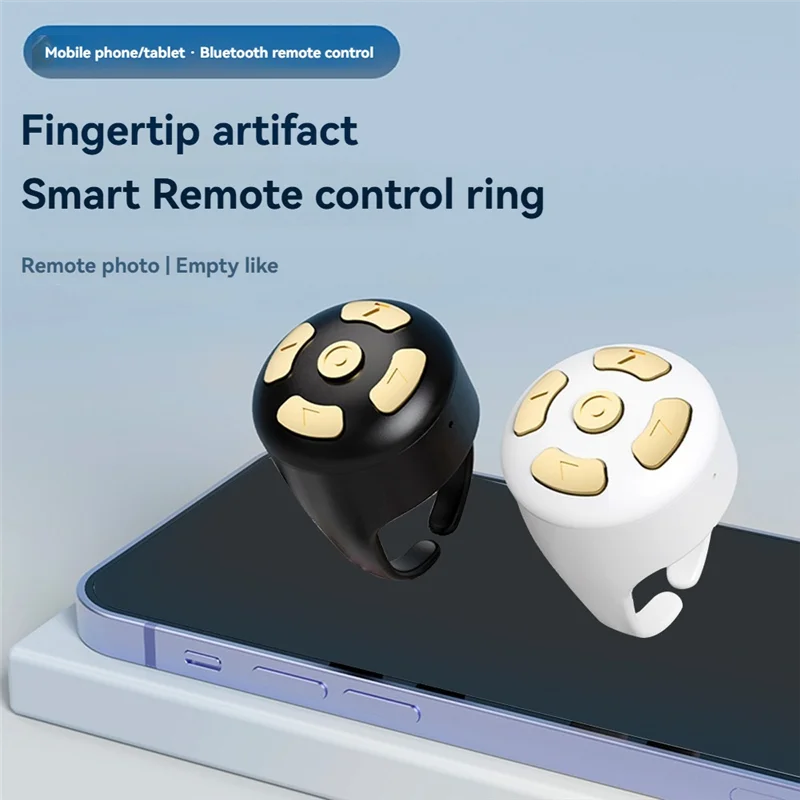 Wireless Bluetooth Air Mouse Mobile Selfie Lazy Instant Remote Control Ring Music Video Controller For Laptop Phone B
