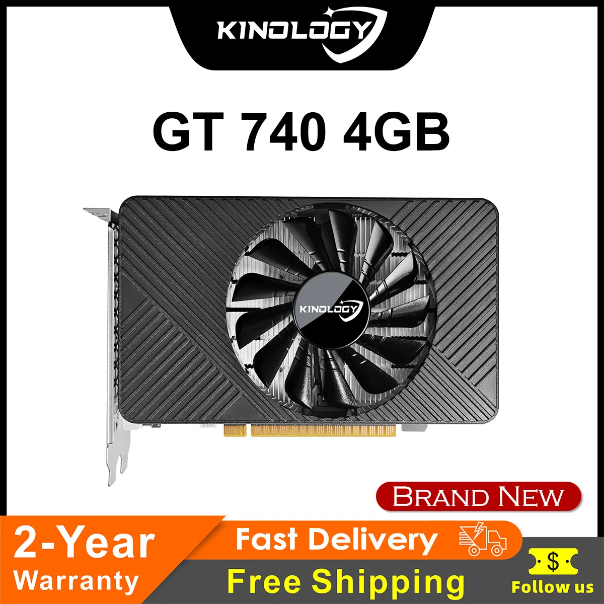 

Kinology NVIDIA GT 740 4 ГБ новая видеокарта GDDR5 GPU 128 бит с HDMI VGA DVI для компьютерных игр GT740