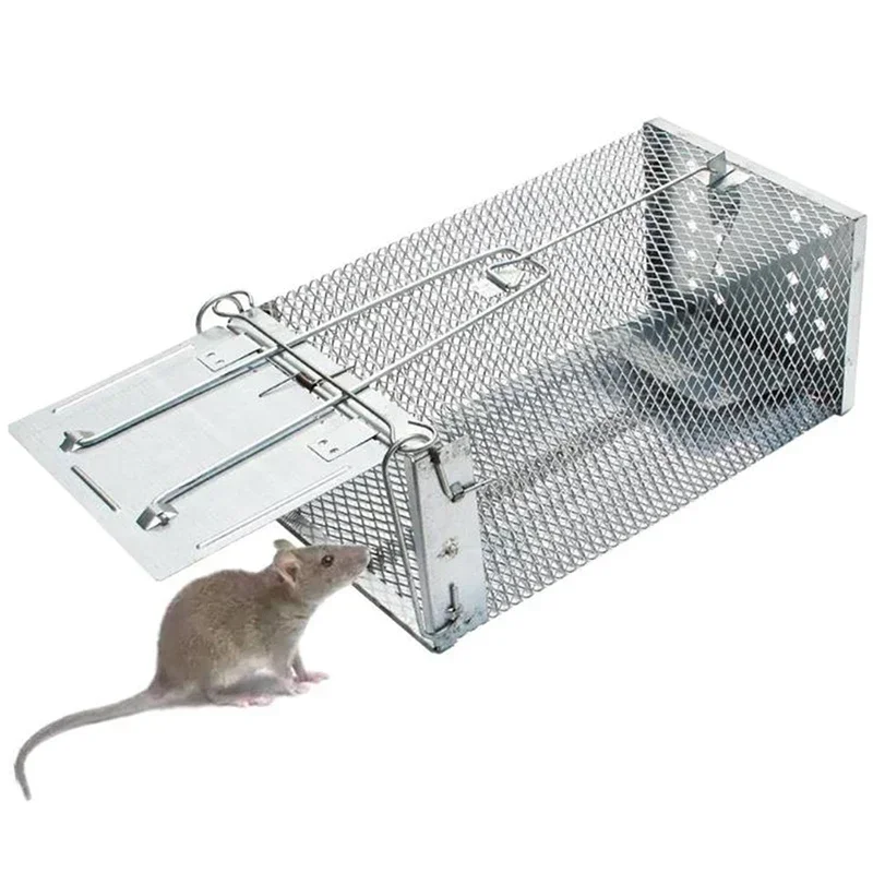 

Rat Trap Steel No Kill Live Catch With Air Holes Mice Trap Effective Sanitary Safe Mouse Cage Hamsters Chipmunks Live Rodent