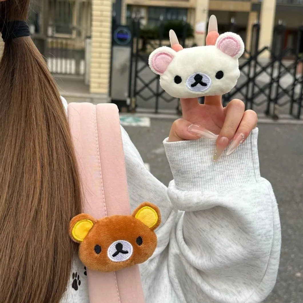 New Cute Bear Head Backpack Shoulder Strap Buckle Student Party Love Easy Bear Backpack Velcro Strap Pendant Doll Gift