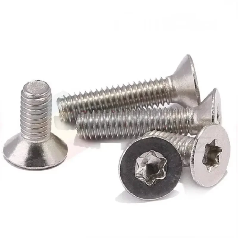 

QXYeHrch 100pcs M2x3mm-20mm stainless steel flat head hexgonal countersunk head six stars plum mechanical screws