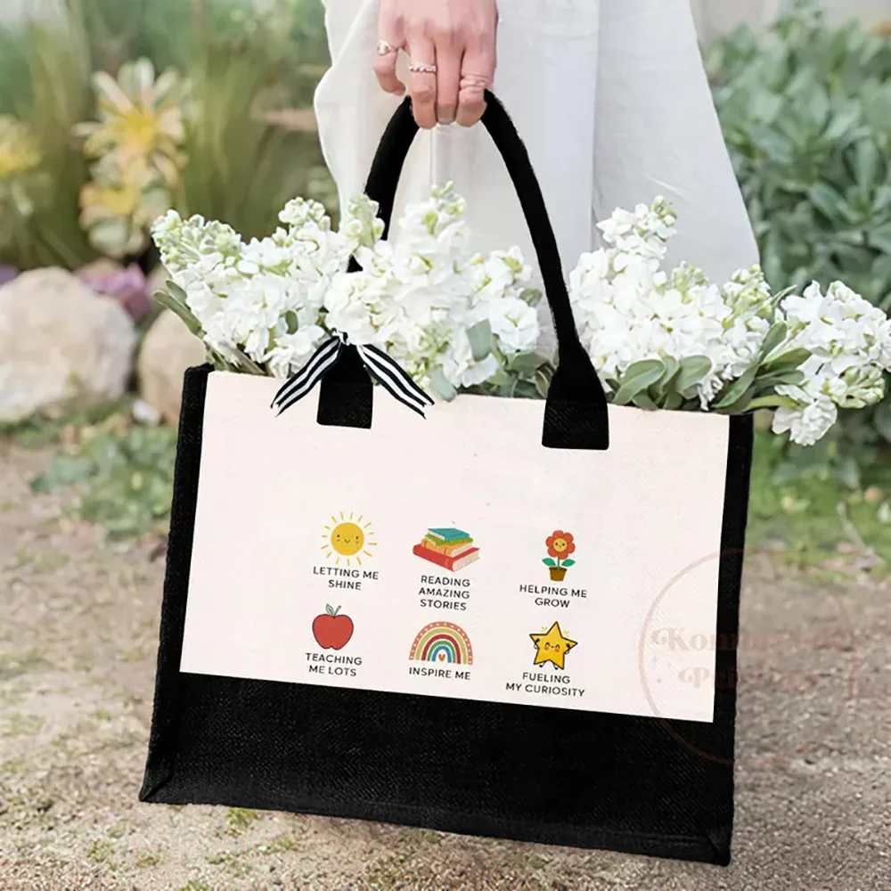 Teacher Tote Bag Stuff Gift Thank You Present Back To School Gift for party decoration supplies favor accessories Décor funny