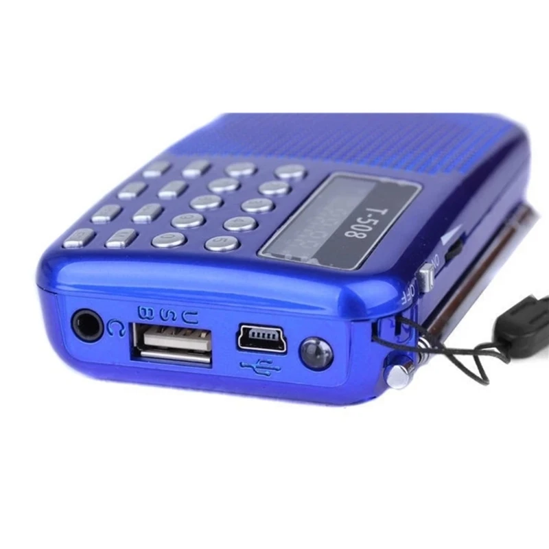 Portable FM Radio Pocket Size with Retractable Antenna Built-in 3W Speaker T508