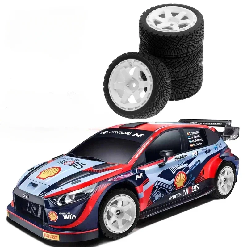 4 pz 67mm Cerchione In Plastica Pneumatico In Gomma Universale Per Tutti 1/10 RC Rally On-Road Racing TAMIYA TT02 XV01 HSP 94123 HPI KYOSHO WLt