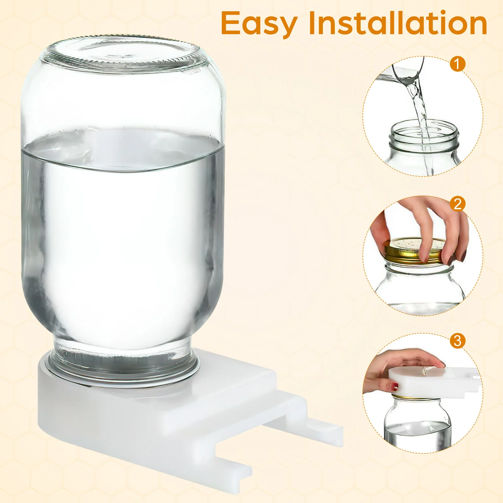 4 Pcs Bee Waterer Can Lids Beekeeping Tools Beehive Dispenser Device Equipment Feeder Bottle Metal Drinking Bees Small for