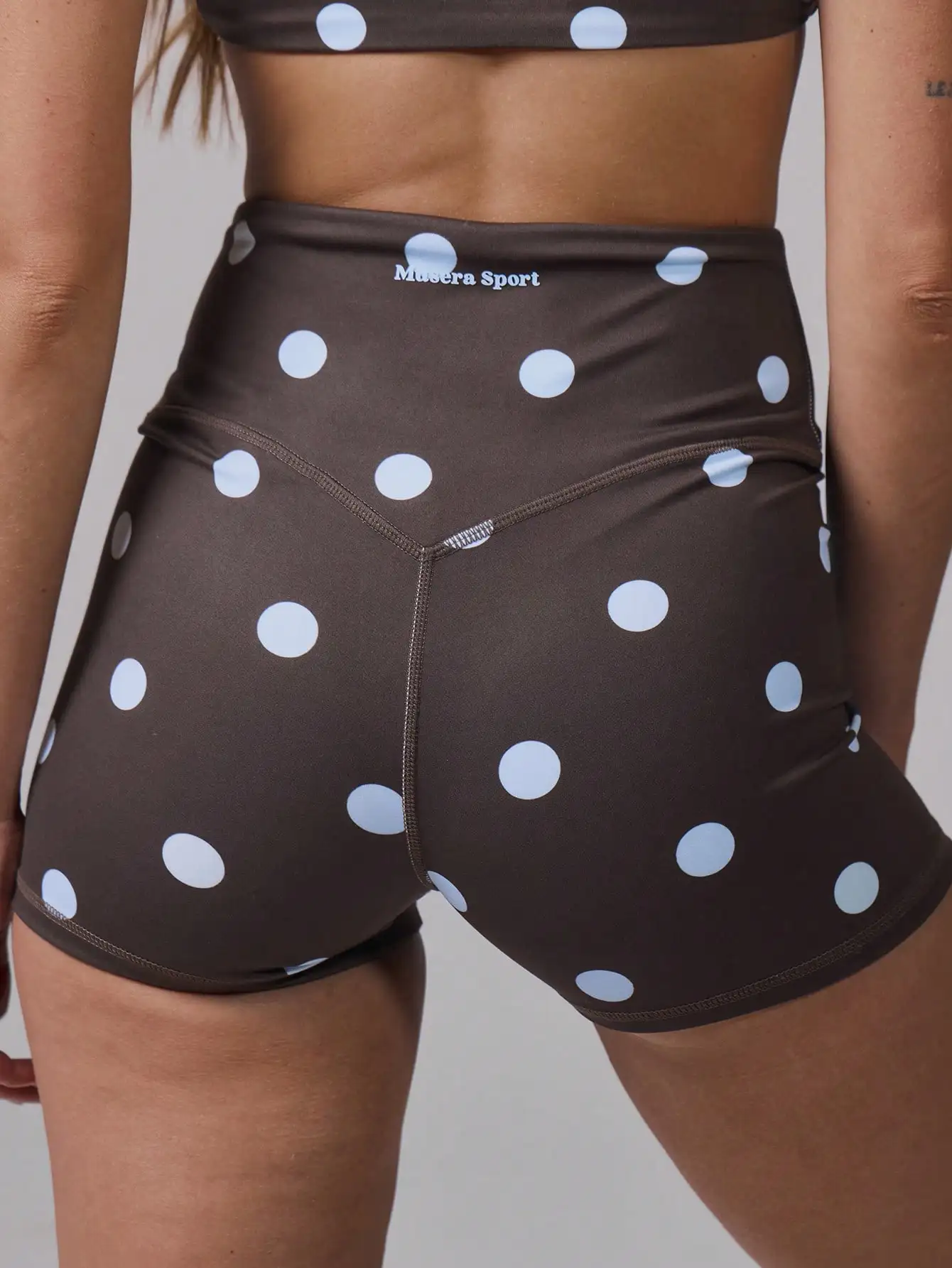 

Женские спортивные шорты с высокой талией в горошек для тренировок, занятий в спортзале, пилатесом, повседневной носки, летние