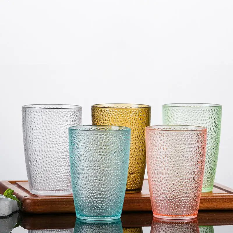 Eco-friendly Transparent Acrylic Glasses 210ml 300ml 360ml Stackable for Catering