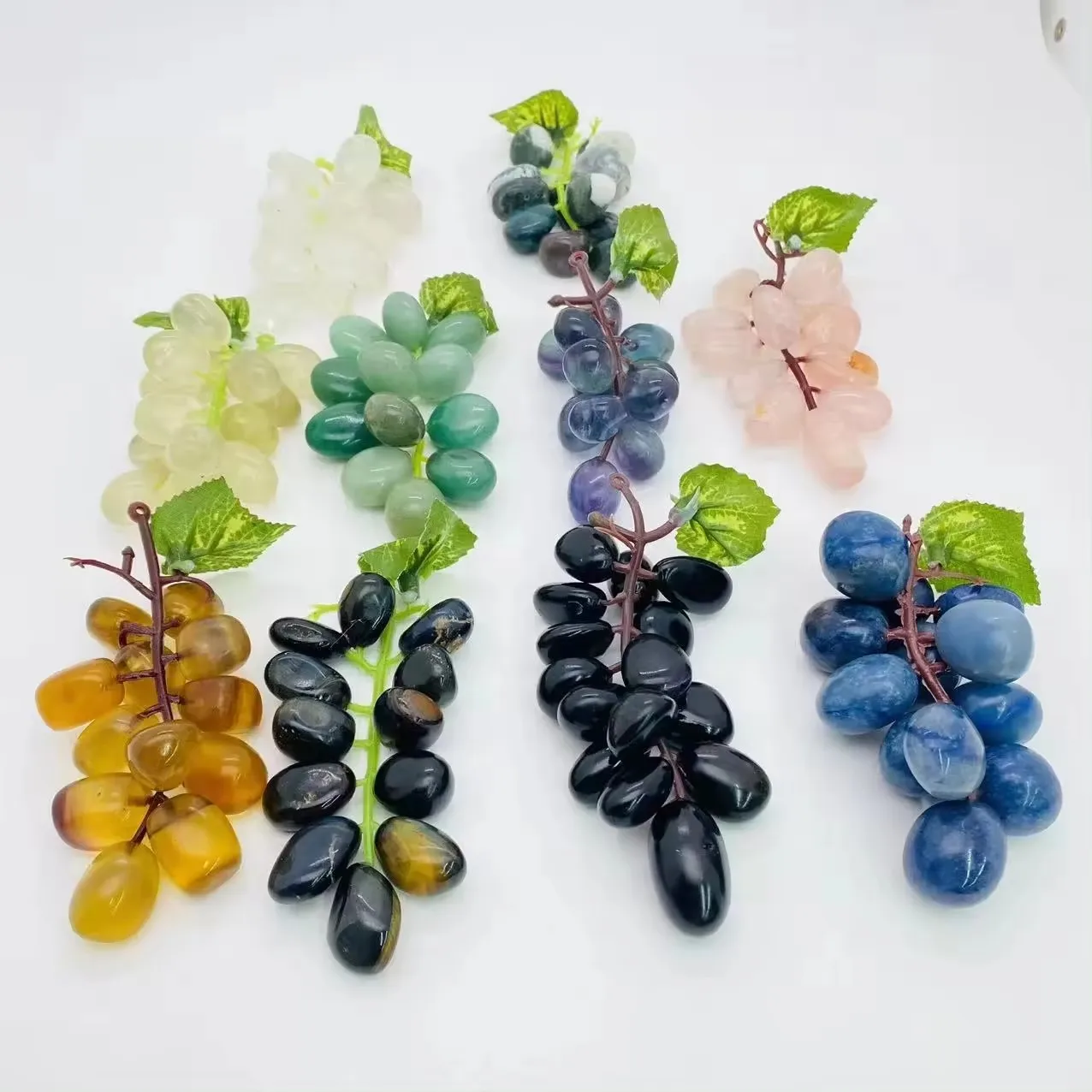 Natural Crystal Quartz Grape for Home Decoration, Healing Crystal, Tumbled Crafts, Factory Price, Wholesale