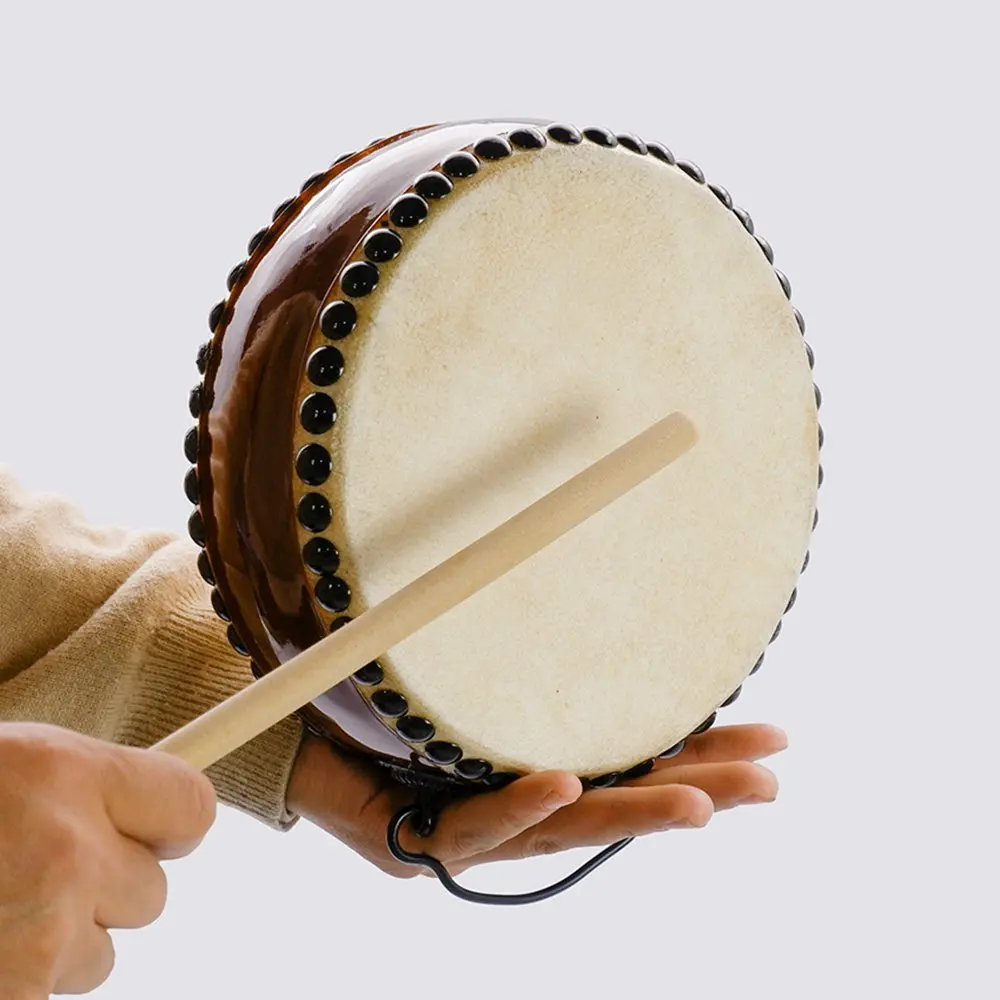 Cowhide flat drum Buddhism musical instrument  Portable Coloratura drum Hand drum,24.5cm,21cm,18cm