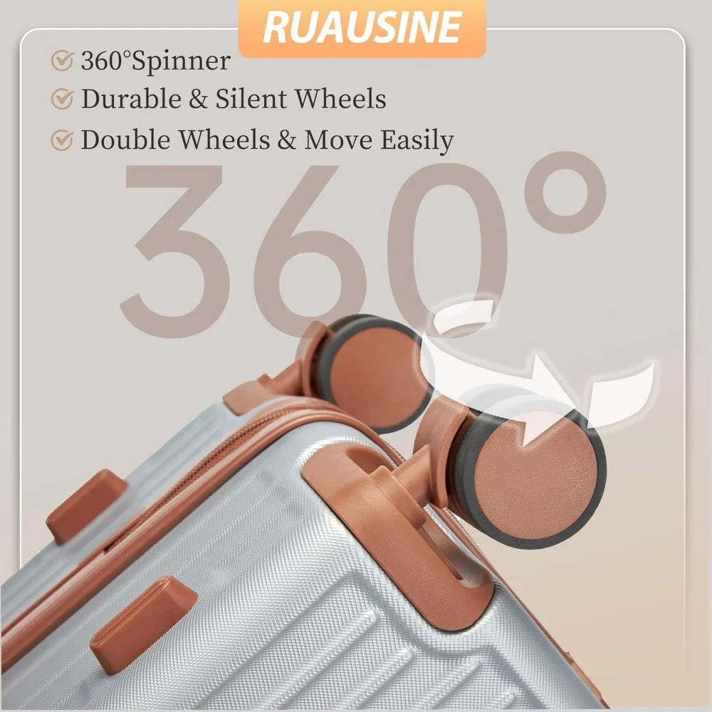 Lightweight Hardshell Spinner Carry-On Luggage, Airline Approved, Small Travel Suitcase with Durable Wheels for Efficient Mobili