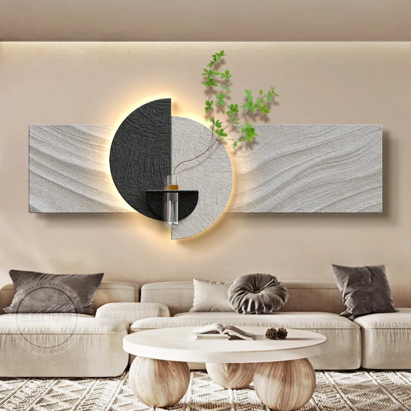 Decorative Painting Sofa Background Wall Light Painting Advanced Sandstone Painting Bedroom Mural Painting