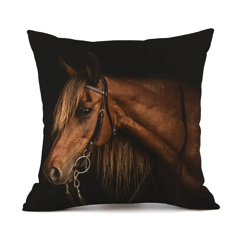 Pentium Horse Pillowcase Modern Home Decor Polyester Car Cushion  Pillow Sofa