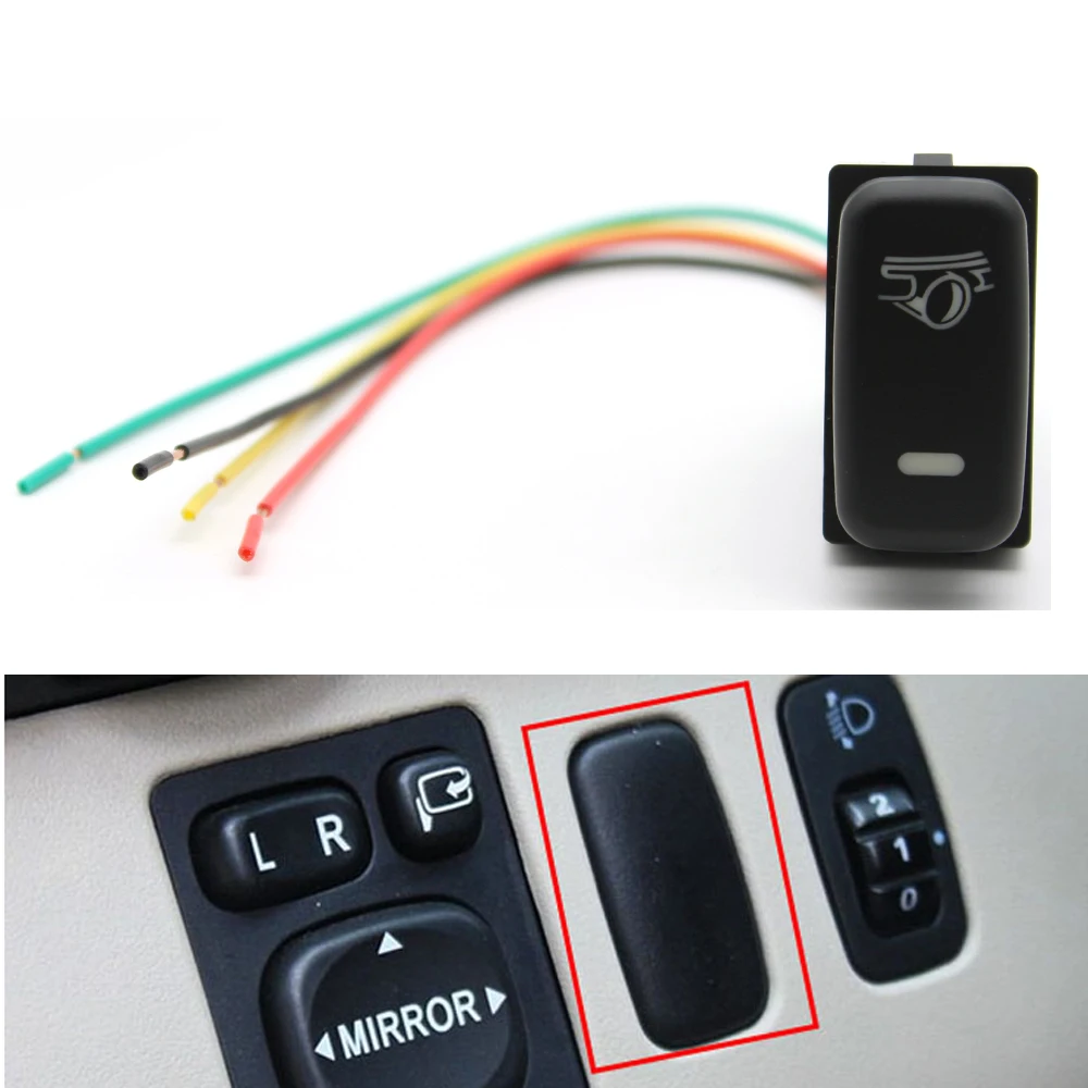 1PC Auto Exhaust Push Button Switch Battery Power Supply Switch With Wire For Mitsubishi outlander Pajero V73 V93 V97 Lancer EX