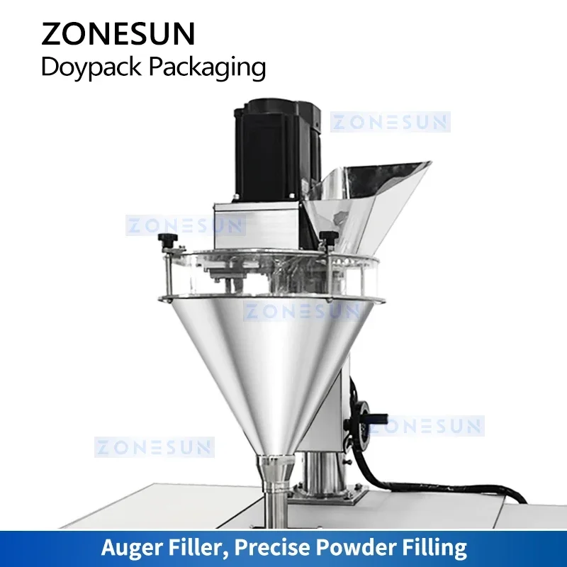 Zonesun Preformed Bag Packaging Machine Auger Filler Automatic Powder Filling and Sealing Machine ZS-FSFM1