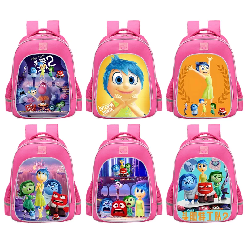 Fashion New Inside Out Print Joys Pink School Shoulders Bags Backpack High Capacity Children Book Storage Bag Kids Birthday Gift