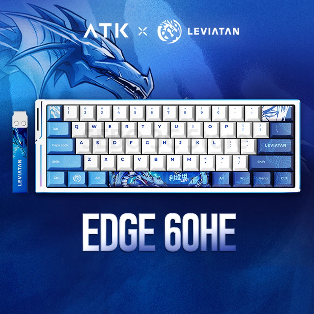 Imagem -02 - Atk Leviatan Edge Wired Teclado Mecânico Interruptor Magnético Liga de Alumínio Office Custom Valorant Gaming Teclados 60he 8000hz