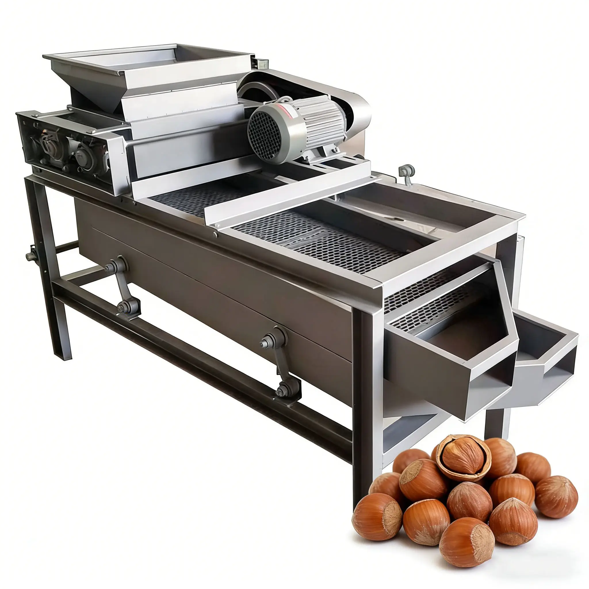Automatic Shell Kernel Separating Nut Sheller for Almond Walnut Macadamia Pecan Commercial Factory