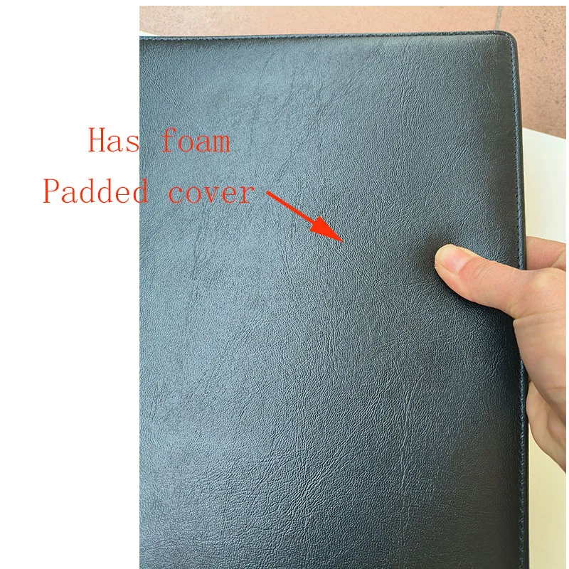 PU Leather Cover Folder 4 Rings Large 30mm , Heavy Durable Padded A4 Custom Handmade Binder