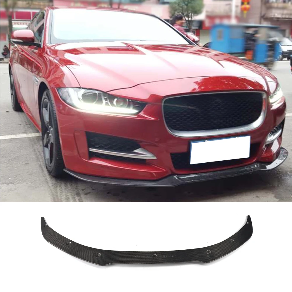 Carbon Fiber / FRP Front Bumper Lip Spoiler Splitters for Jaguar XE XF XEL XFL Sedan 4-Door 2015 2016 2017 Front Bumper Lip