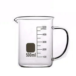 Hot Sale 50/100/150/250/500/1000ml Glass Measuring Cup With Handle Clear GraduatCup Heat-resistant Beaker Kitchen Baking Tools