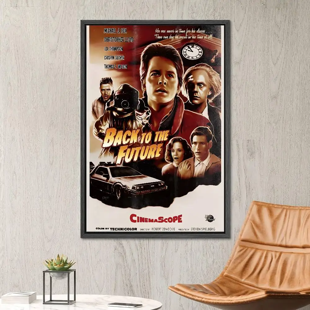 ملصق كلاسيكي لفيلم الخيال العلمي العودة إلى المستقبل HD جدار فني لزج مقاوم للماء لغرفة المعيشة المنزلية وغرفة النوم والديكور الجمالي #3