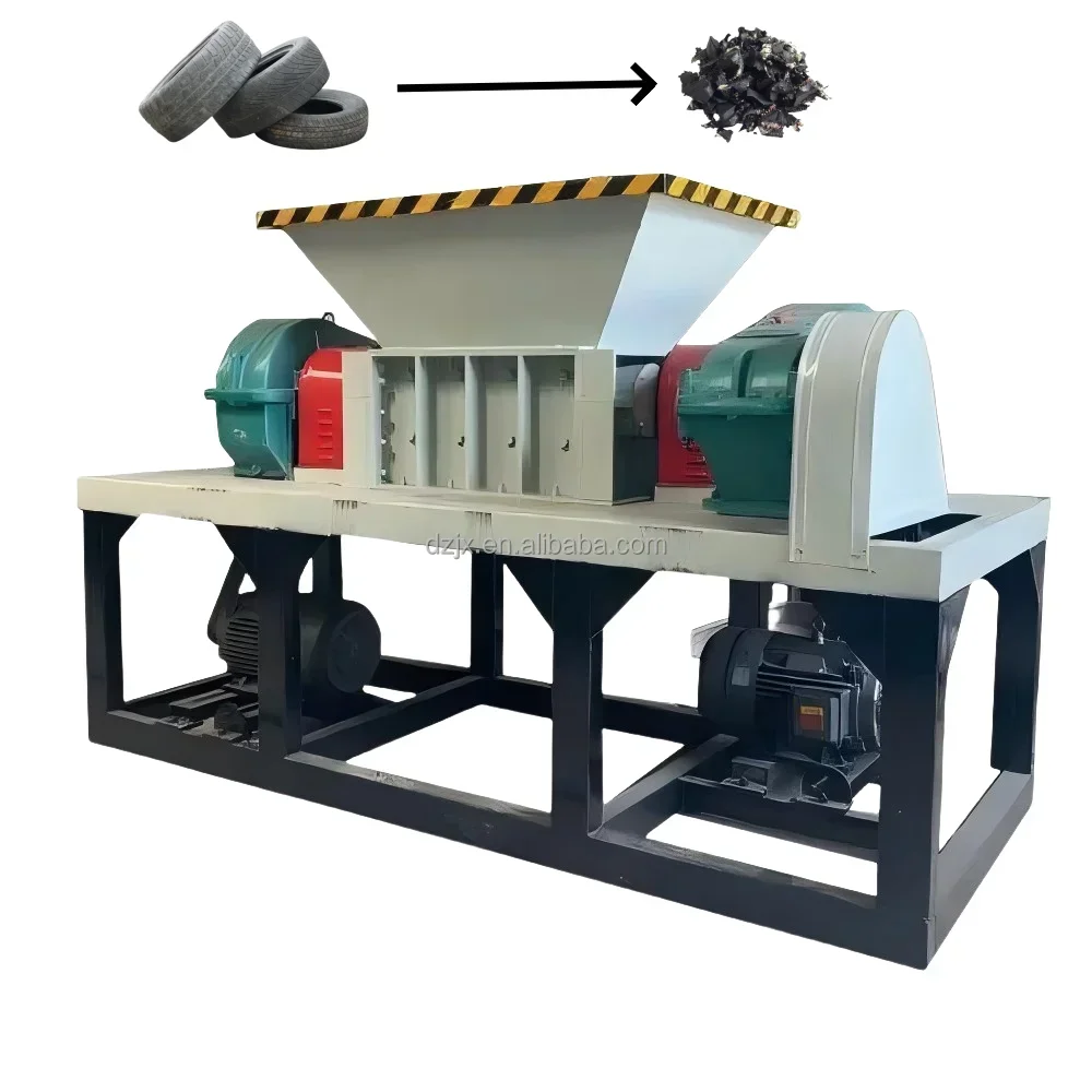 DZJX Rasper Tire Recycling Machine For Iron And Steel Scrap Metal Plastic Melting Crushing Recycling Sponge Tire Shredder