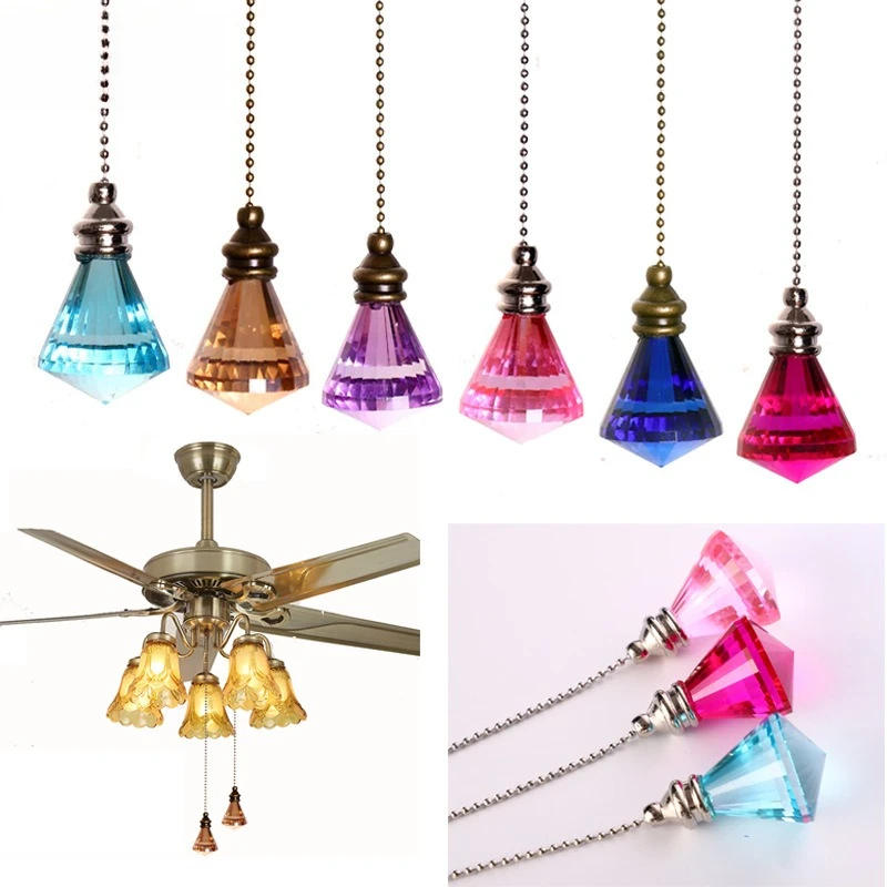 

Crystal Pendant Fan Hanging Decorations Colorful Beaded Ball Chain Gemstone Shaped Glass Prism Wind Chimes Home Car Room Decors