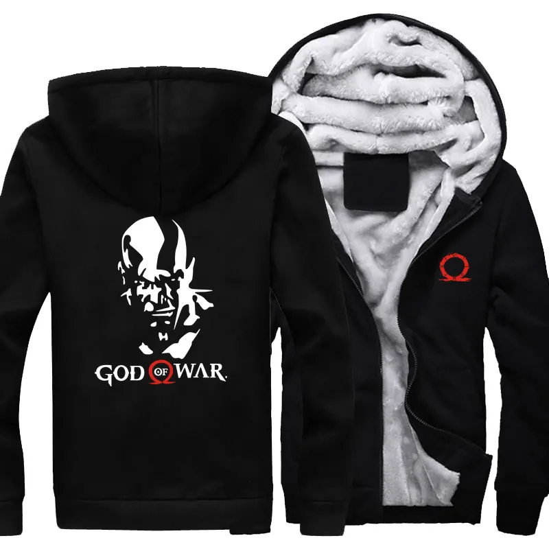 Game God of War Hoodie Cosplay Kratos  Coat Jacket Warm Winter Polyester Casual Costumes Sportswear custom custom size