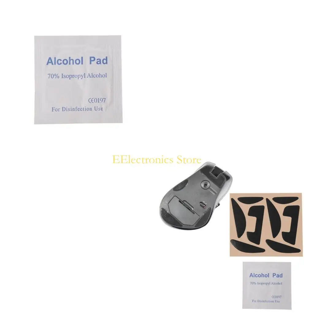 

B03C 2 Sets Mouse Feet Pads Mouse Glide Skates for G700 G700S Mouse Sticker Curved Edges Black