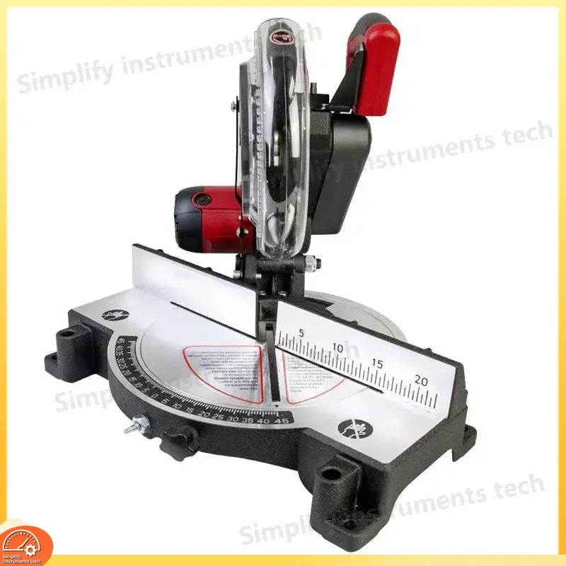 10 Inch Miter Saw Heavy Duty Aluminum Wood Cutter 45 Degree Angle Precision Cutting for PVC Metal DIY Power Tools