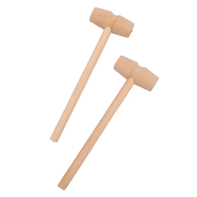 10 Pieces Mini Unique Kitchen Tools Wooden Cake Hammer Balls Toy Pounder Replacement Wood Mallets Baby 