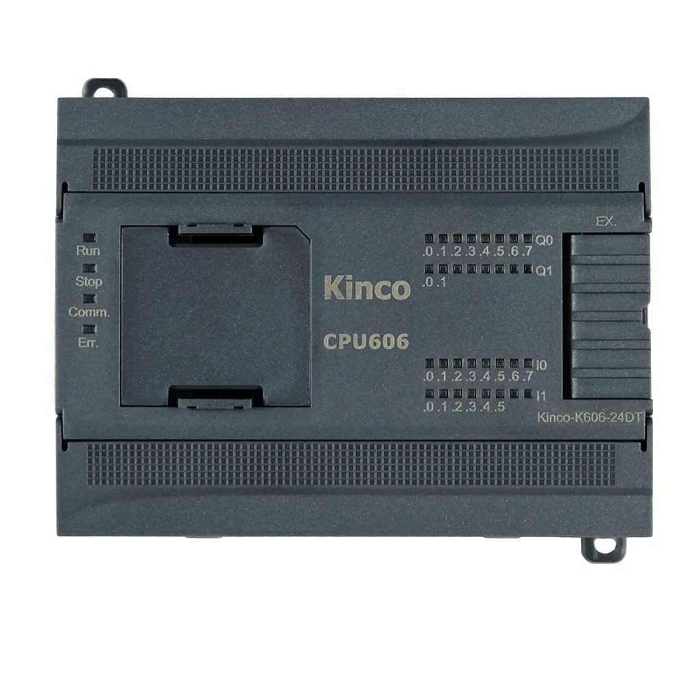 Controlador de programación de puerto Ethernet Kinco K6 serie PLC K606-24DT 14DI 10 * DC24V de salida de alta velocidad