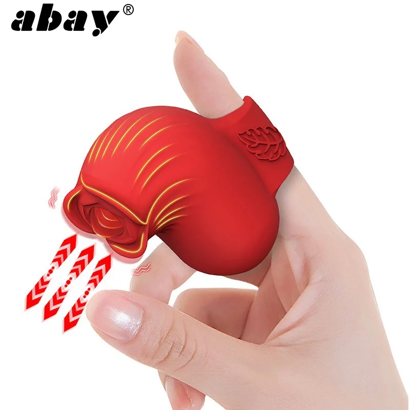 The new Rose Finger Vibrator - a trendsetting massage and masturbation tool for women to stimulate sensitive areas